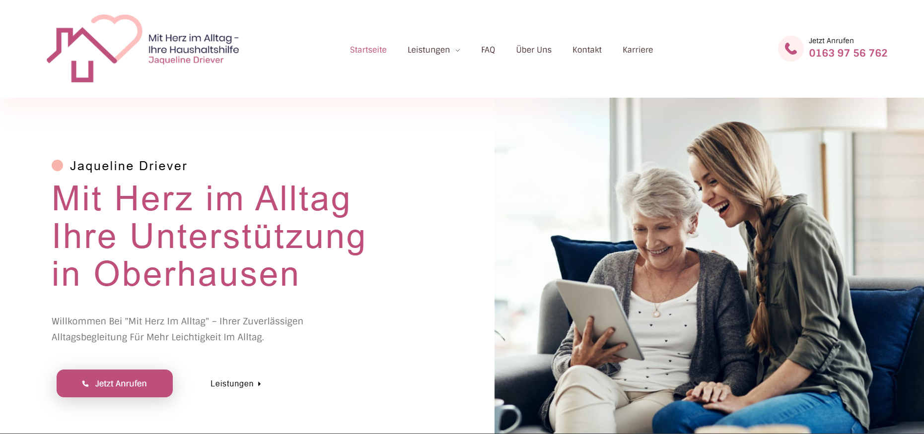 Mit Herz im Alltag Website Screenshot