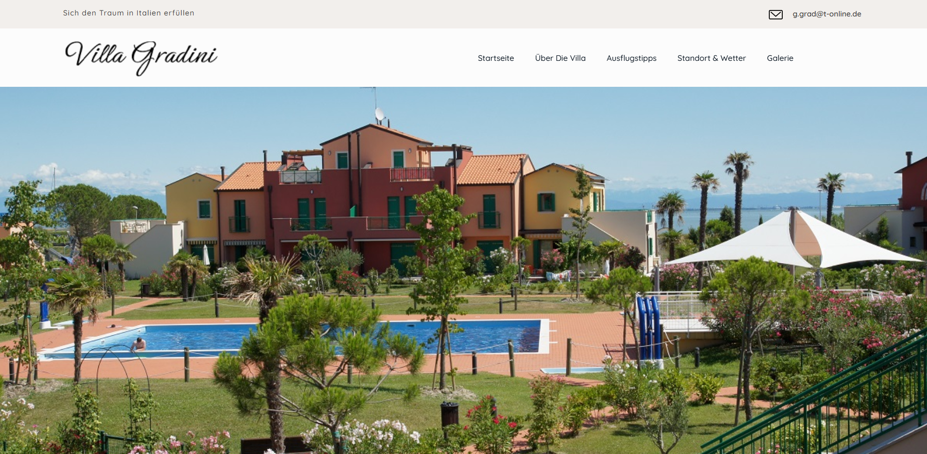 Villa Gradini Website Screenshot