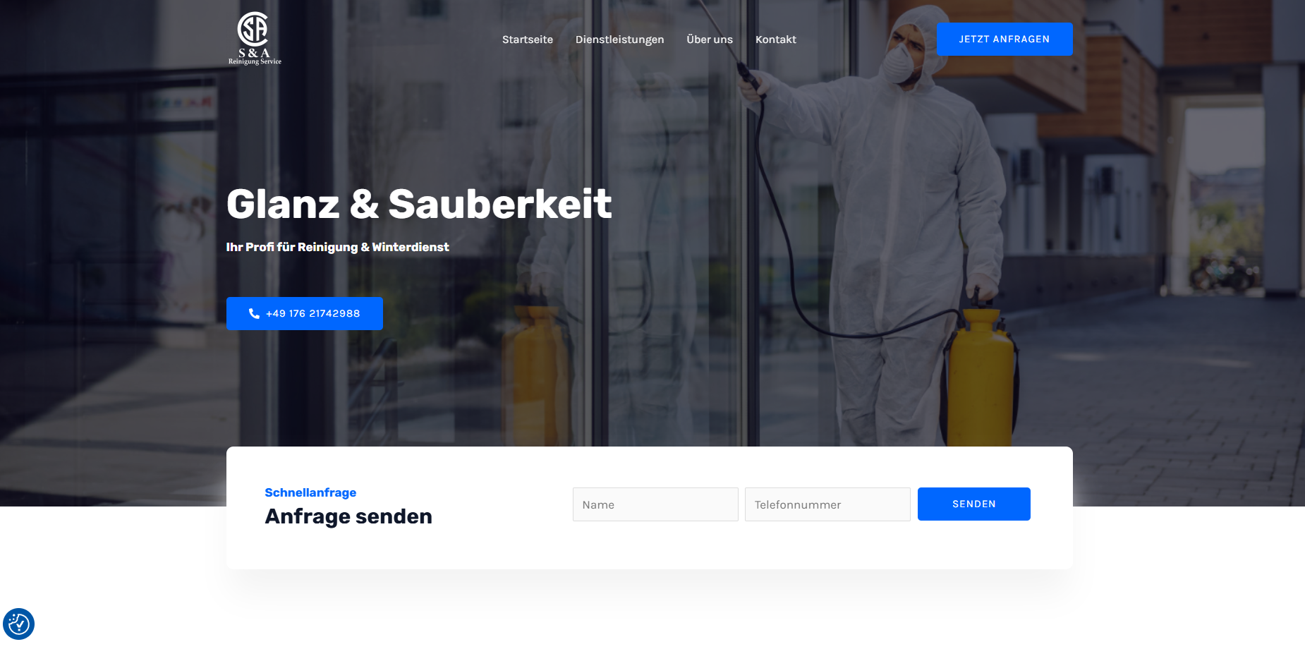 Website SA Gebäudereinigung