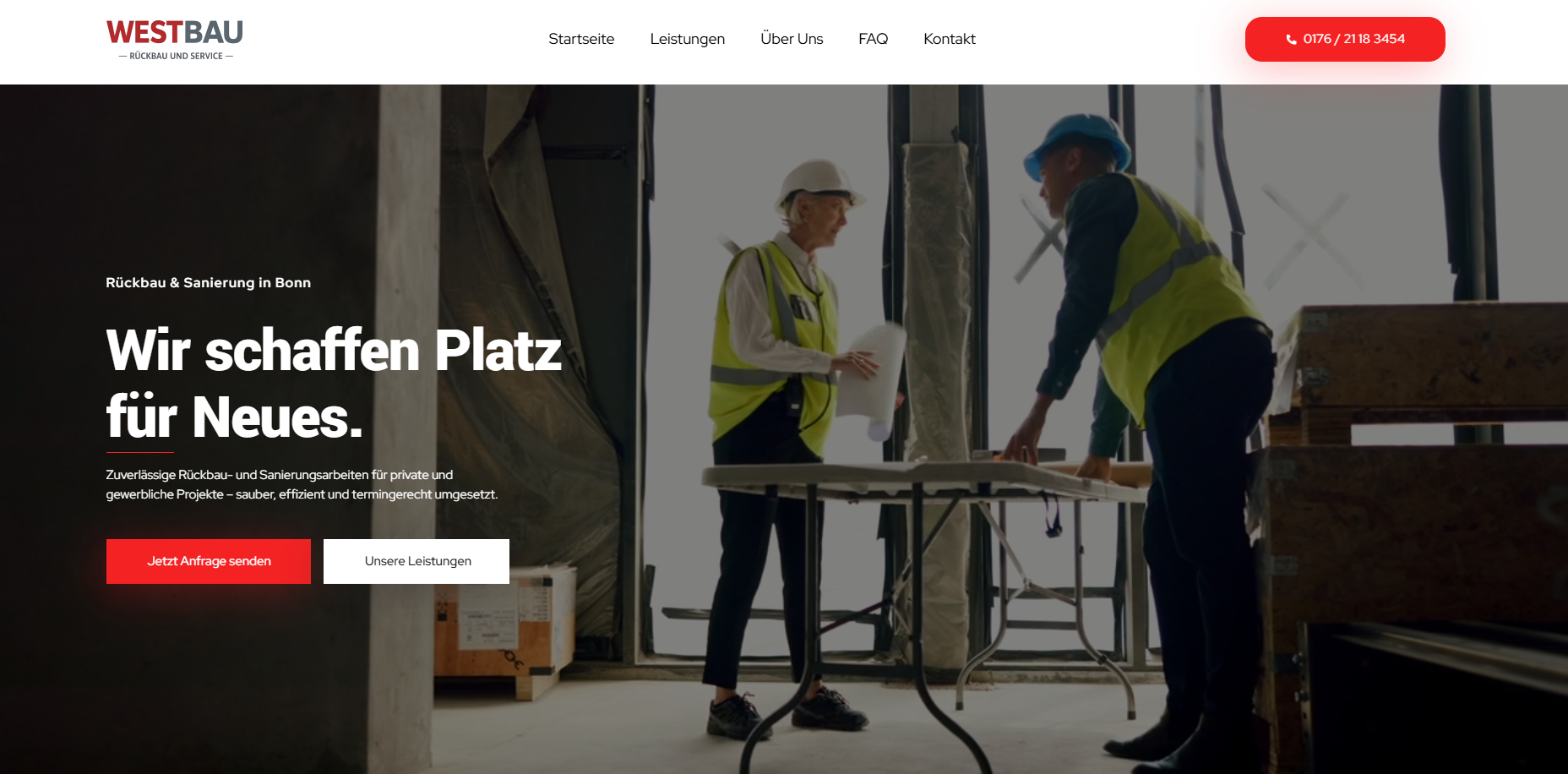 Website Westbau Service